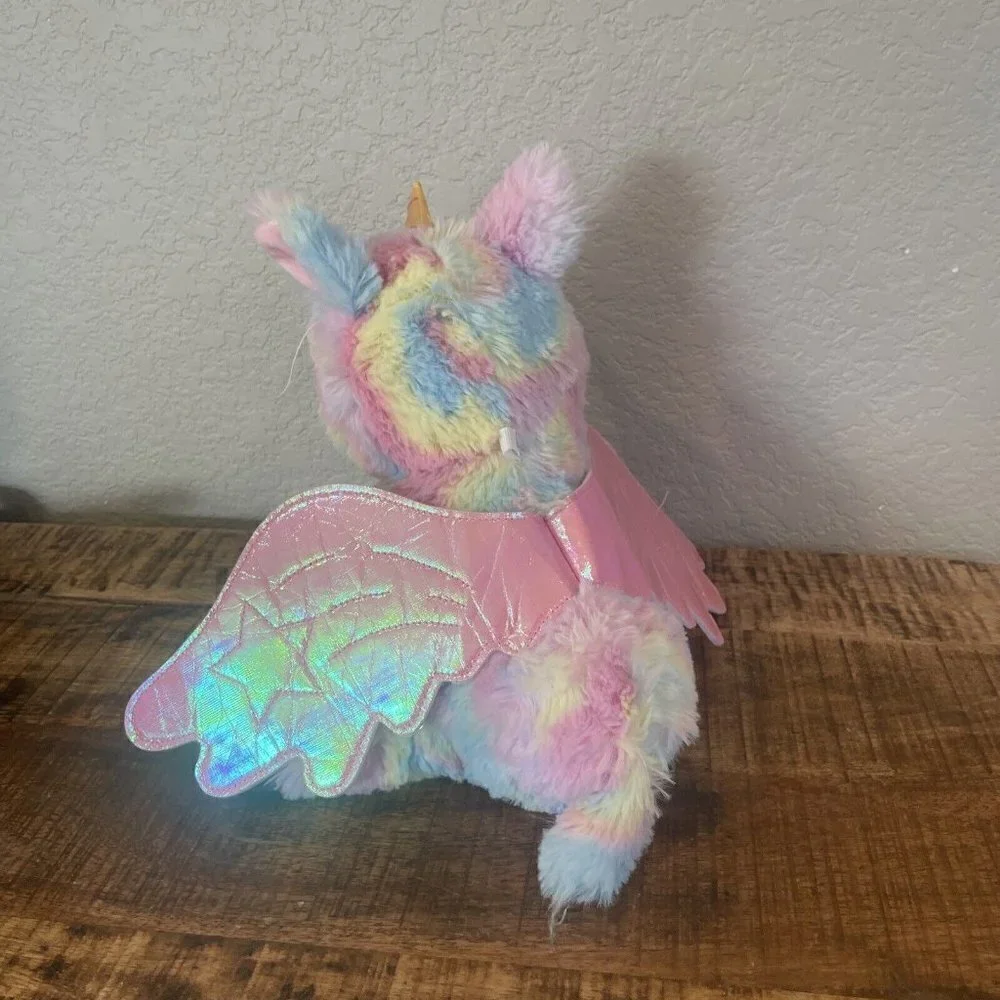 Barbie Unicorn Plush Stuffed Animal Toy Mattel 2021 Pastel Sound Works 10”
